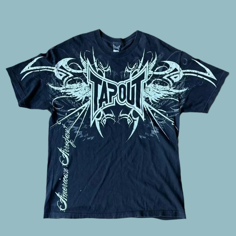 Tapout Affliction T Shirt Punk Hip Hop Graphic Letter Most popular men’s shirts