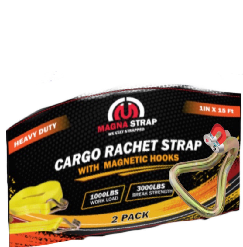 Cargo Rachet Strap with Magnetic Hooks