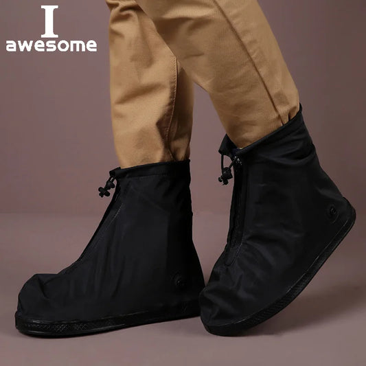 Men Women Waterproof Outdoor Protectors Non Slip Shoe Cover Travel Accessories Thickening Elastic Foot Wear Rain Boots Reusable