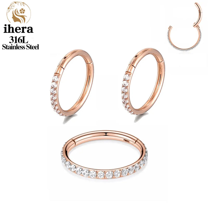 Septum Clicker Ring Round Earrings