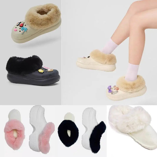 1 Pair Winter Warm Shoe Cover Inserts Replacement Fur Insoles Removable Soft Thickened Shoes Liners Plush Cover Accessories