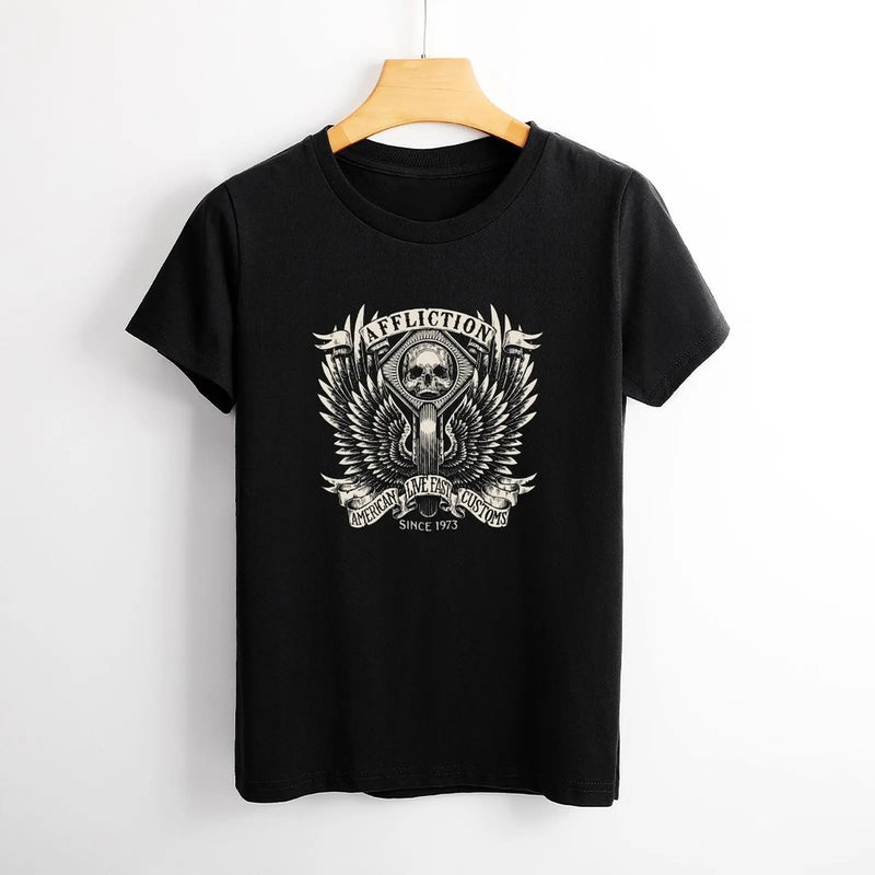 Affliction T-shirt Female clothing summer clothes spring clothes Women 2024