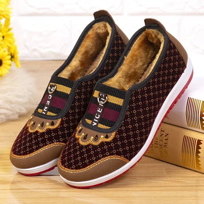 Women Cotton Shoes 2024 Winter Women Plush Warm Cotton Shoes Cold Resistant Wear Soft Sole Comfort Non-slip Casual Cotton Shoes