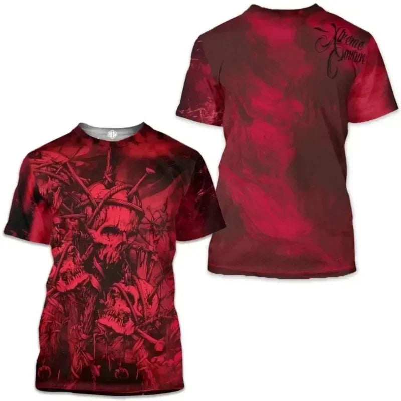 Y2K Top Archaic By Affliction Colisson Men T-Shirt 3D Print Short Sleeve T Shirt Outdoor Streetwear Oversized Tees Clothing