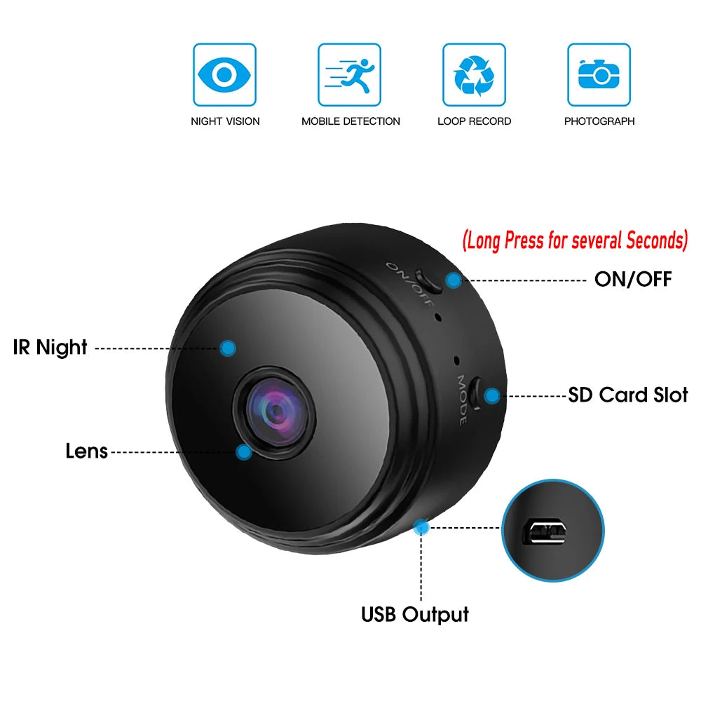 Mobile A9 1080P HD Wifi Mini Camera Surveillance Cameras Sensor Camcorder Web Video Smart Home Safety Wireless Security Camera