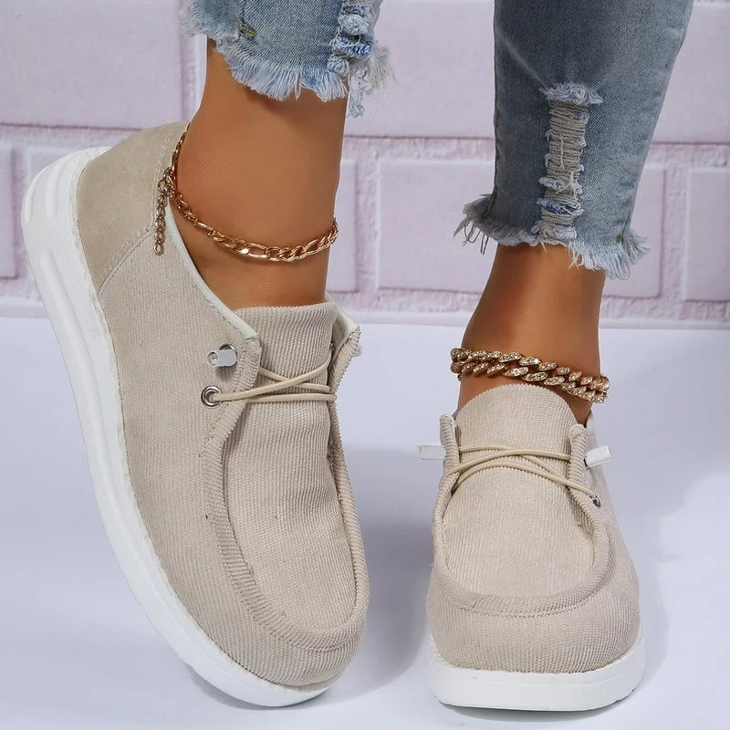 Women Knitted Mesh Dude Shoes