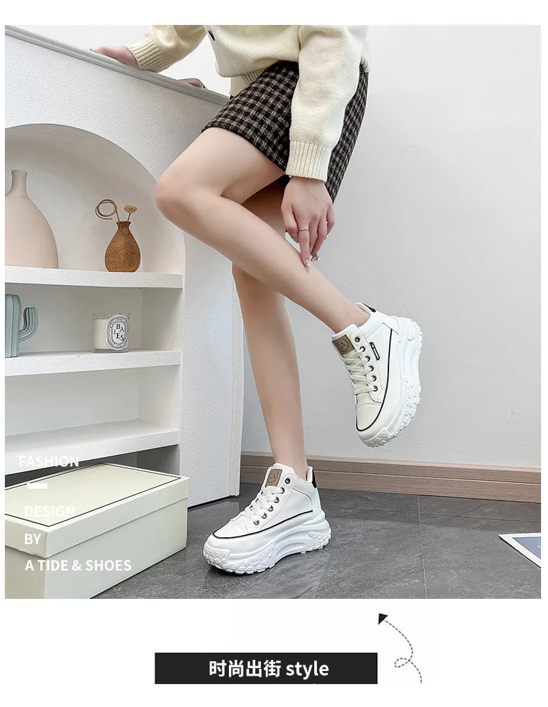 Street Shoot Sneakers INS Thick Sole Shoes 2023 Autumn New Student Running Shoe Increase Casual women shoes