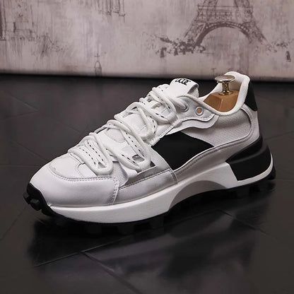 New Men Casual Shoes Male Ourdoor Jogging Trekking Sneakers Lace Up Breathable Shoes Men Comfortable Light Soft Hard-Wearing