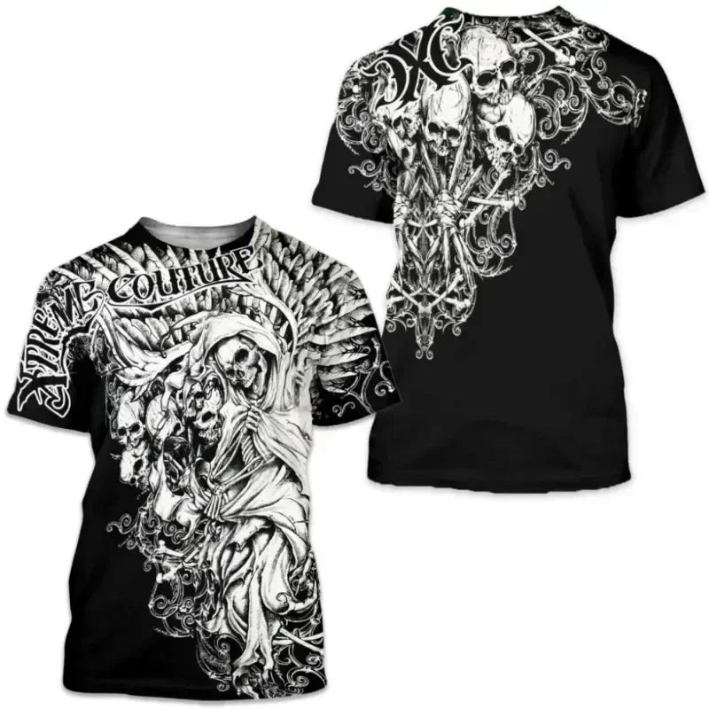 Y2K Top Archaic By Affliction Colisson Men T-Shirt 3D Print Short Sleeve T Shirt Outdoor Streetwear Oversized Tees Clothing