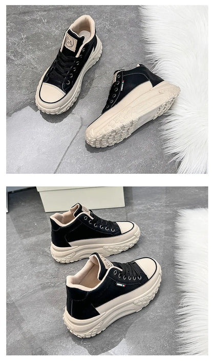 Street Shoot Sneakers INS Thick Sole Shoes 2023 Autumn New Student Running Shoe Increase Casual women shoes