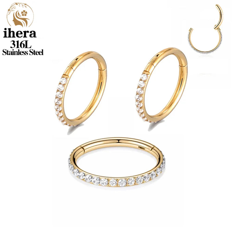 Septum Clicker Ring Round Earrings