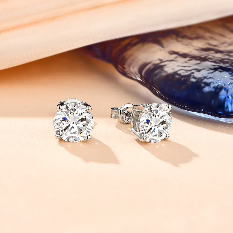 Moissanite Stud Earrings For Women