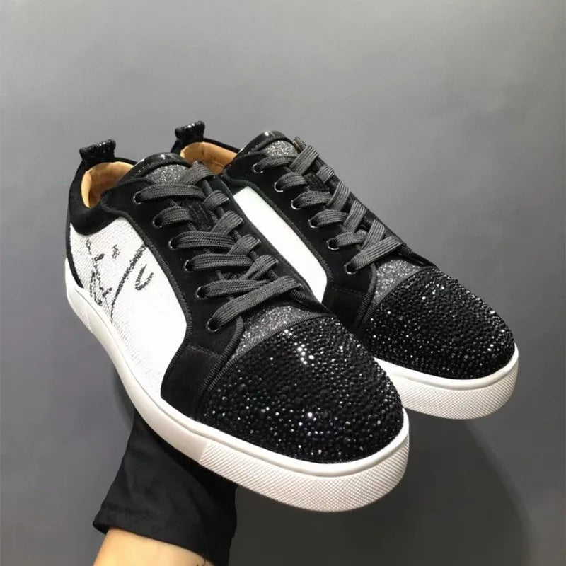 Fashion leather low top men's shoes