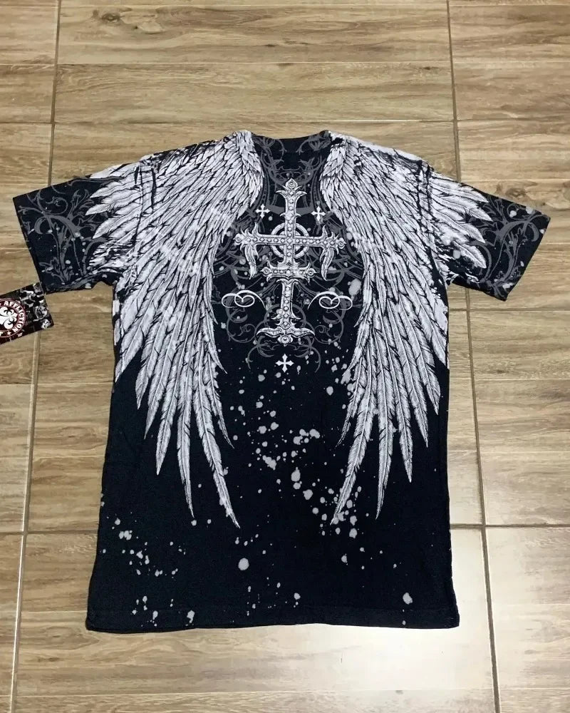 90s Trendy Graphic T-shirts Saint Scream Remera Affliction Saint Scream Harley Mma Jiu Jitsu Custom Tshirts