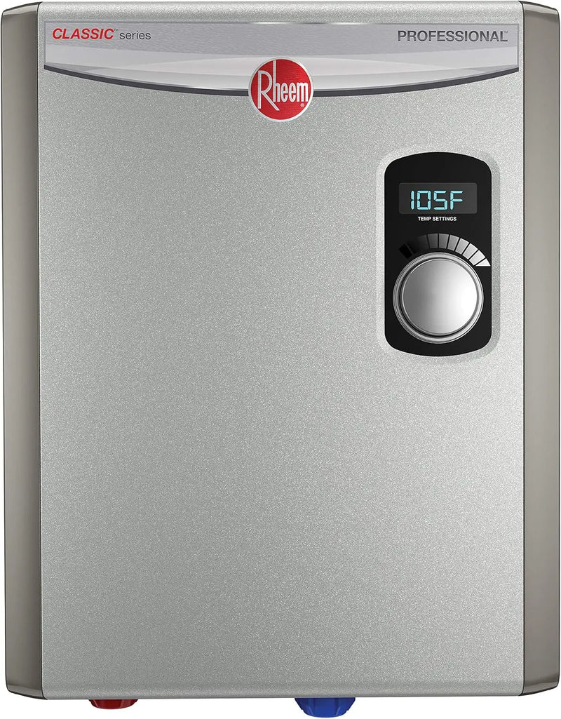 18kW 240V Tankless Electric Water Heater, Gray