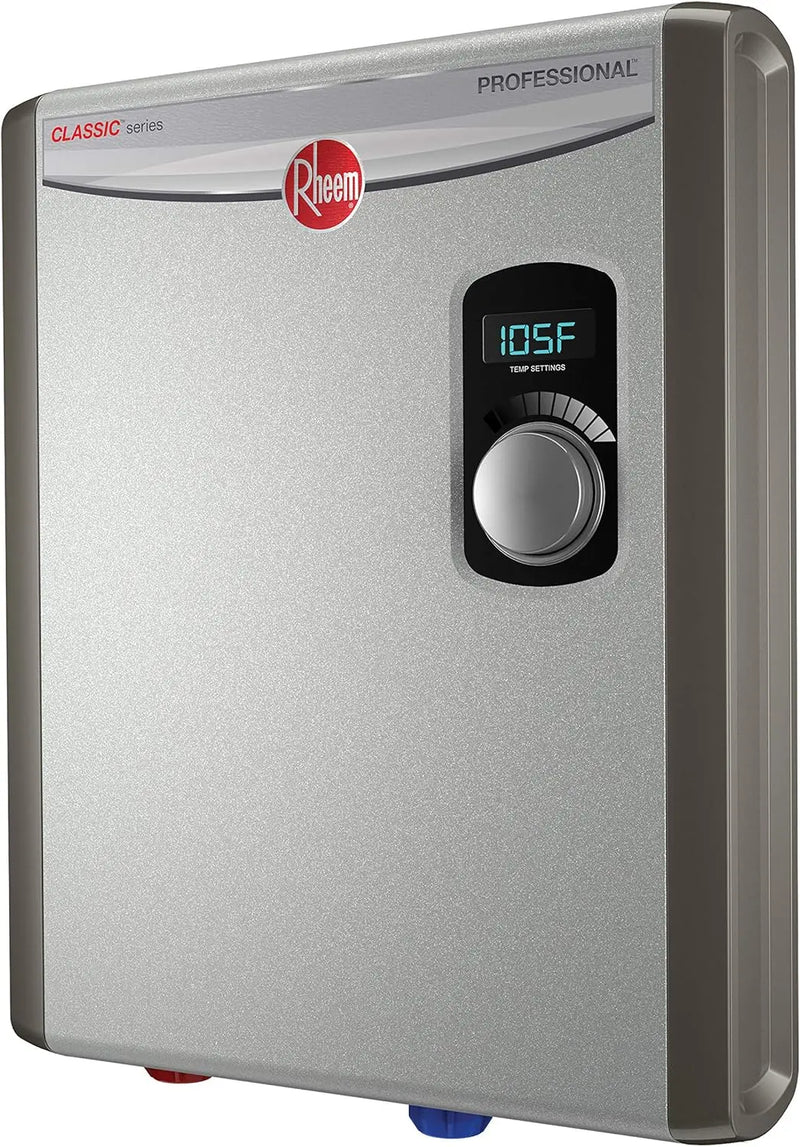 18kW 240V Tankless Electric Water Heater, Gray