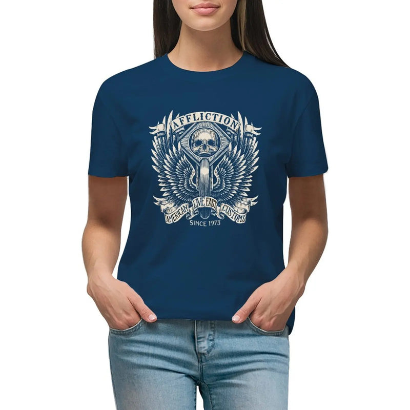 Affliction T-shirt Female clothing summer clothes spring clothes Women 2024