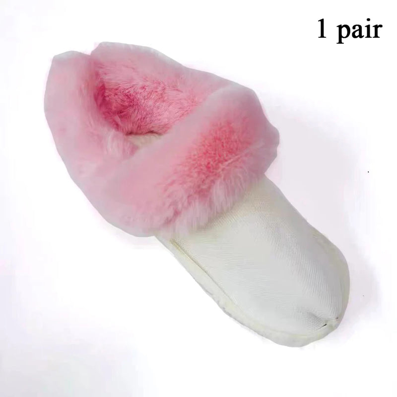 1Pair Warm Insoles For Winter Thicken Fur Inserts Women Men Shoe Covers Removable Plush Liner Comfort Pads Slipper Accessories