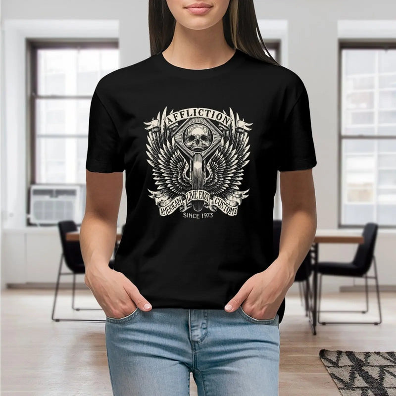 Affliction T-shirt Female clothing summer clothes spring clothes Women 2024