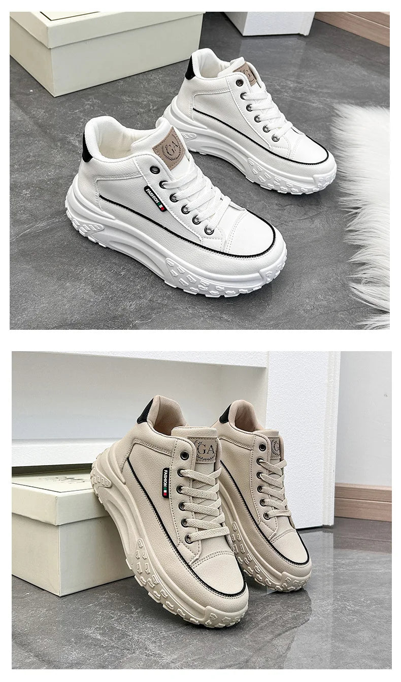 Street Shoot Sneakers INS Thick Sole Shoes 2023 Autumn New Student Running Shoe Increase Casual women shoes