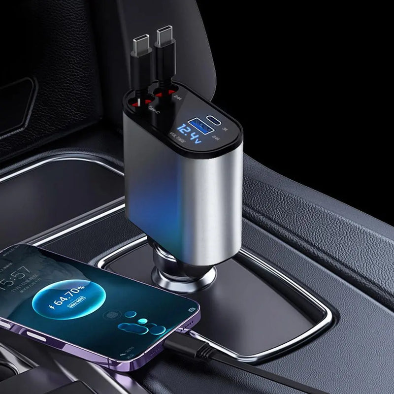 Fast Charge Retractable Car Charger