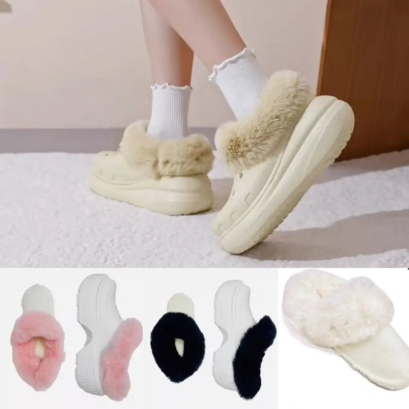 1Pair Warm Insoles For Winter Thicken Fur Inserts Women Men Shoe Covers Removable Plush Liner Comfort Pads Slipper Accessories