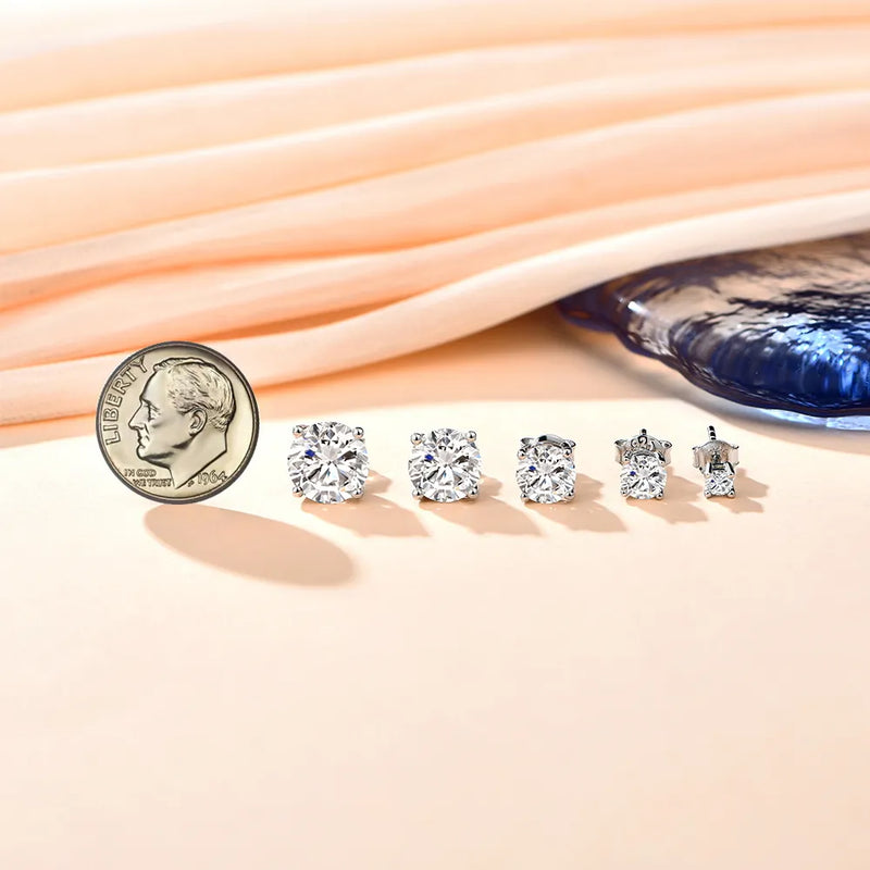 Moissanite Stud Earrings For Women