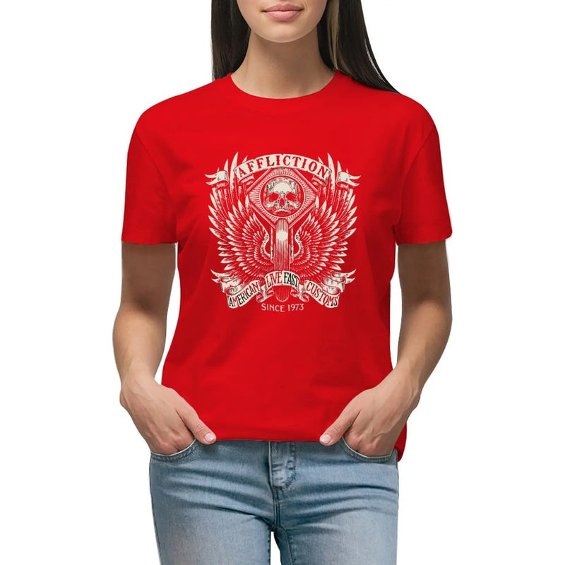 Affliction T-shirt Female clothing summer clothes spring clothes Women 2024