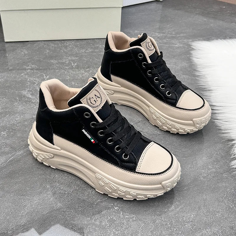 Street Shoot Sneakers INS Thick Sole Shoes 2023 Autumn New Student Running Shoe Increase Casual women shoes