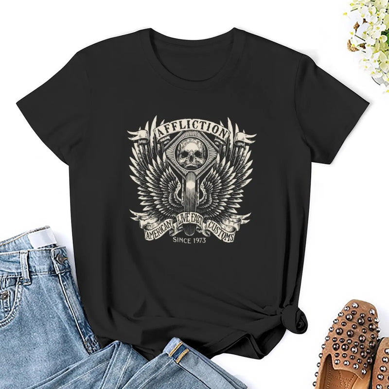 Affliction T-shirt Female clothing summer clothes spring clothes Women 2024