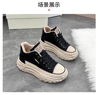 Street Shoot Sneakers INS Thick Sole Shoes 2023 Autumn New Student Running Shoe Increase Casual women shoes