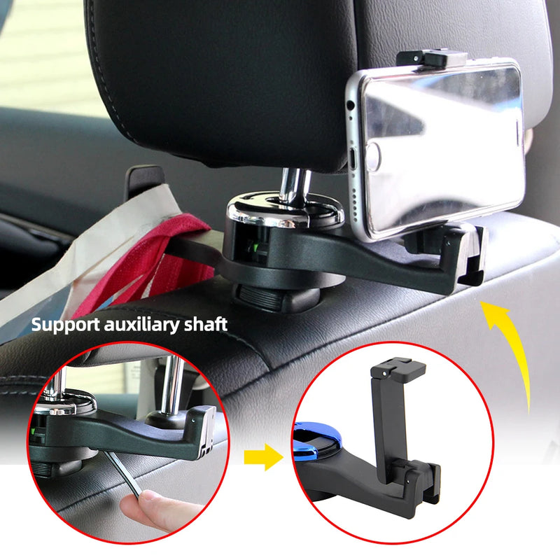 2 in 1 Car Headrest Hidden Hook