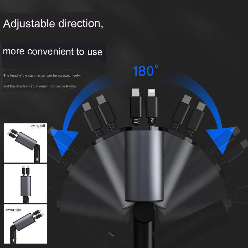 Fast Charge Retractable Car Charger