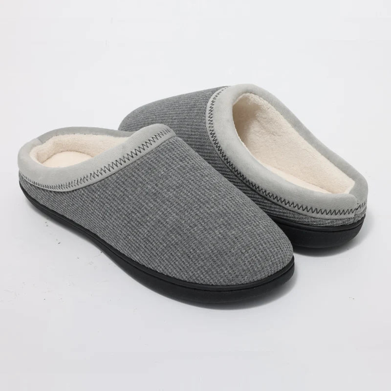 Kidmi Winter Soft Skin-friendly Cotton Slippers For Men Durable Rubber Sole Non-Slips Slippers Indoor Warm Comfortable Slippers